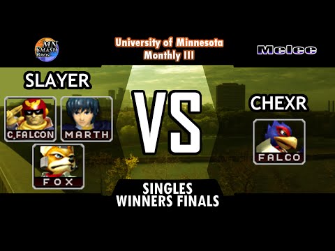 UoM-M3: Melee Singles [W] Finals - Slayer (Captain Falcon, Marth, Fox) vs. Chexr (Falco)