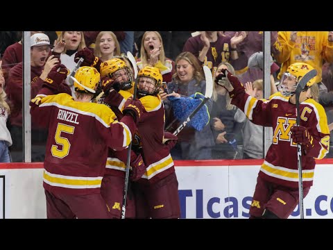 Snuggerud Goal and on ice celebration