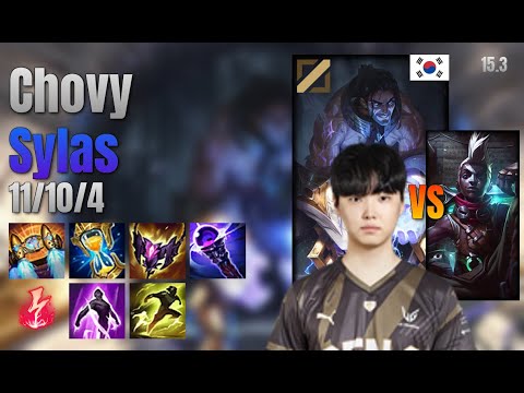 Chovy Mid Sylas vs Ekko lol KR solo rank Full Game 15.3 | 쵸비 사일러스 vs 에코