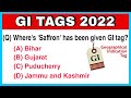 GI Tags 2022 | Most Important MCQs of GI Tags 2022 | General Knowledge MCQs | GK 2022