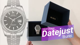 Rolex Datejust Hommage von Burei (schwarz/  jubilee) - Unboxing - Deutsch