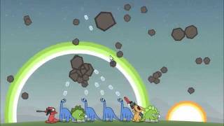 Dinosaurs and Meteors - Flash Game - Gameplay