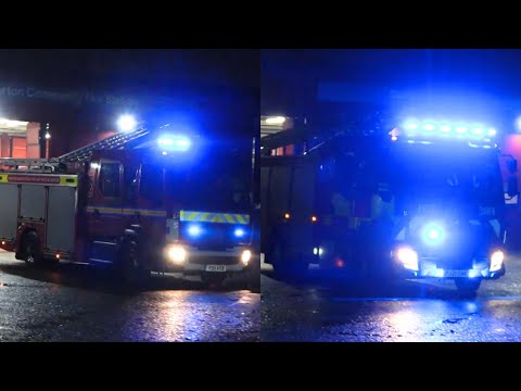 *Tannoy* Gorton Double Pump Turnout To Seperate Incidents - Greater Manchester Fire And Rescue