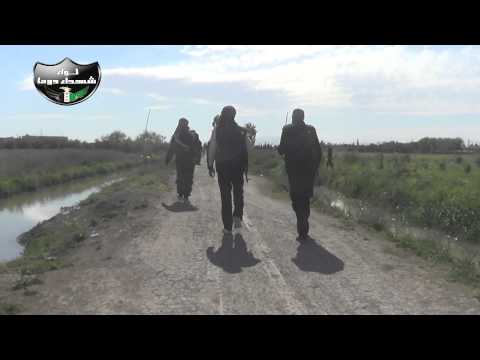 توجه مقاتلي لواء شهداء دوما إلى جبهة الفروسية قرب بلدة البحارية في ريف دمشق