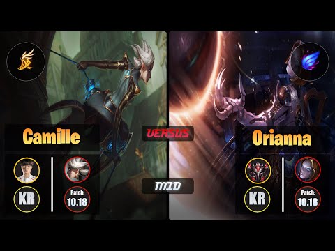 Faker CAMILLE (Mid) [Fleet Footwork] VS ORIANNA - Grandmaster KR Patch 10.18