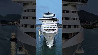 MSC PREZIOSA navio cruzeiro saindo Santos 07/11/25  saida @cruzeiros2025  #drone  #google #shorts