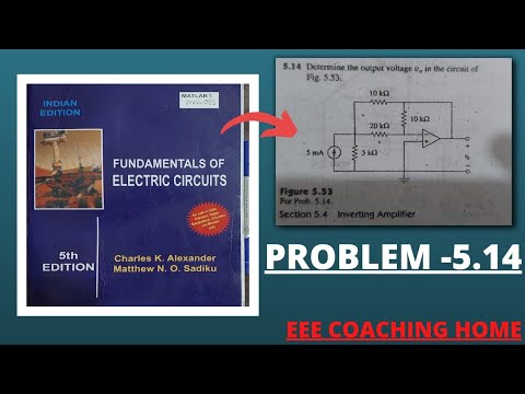 Problem Solution || P-5.14 || Alexander 🖋️ Sadiku|| Ch-05 || Operational Amplifier