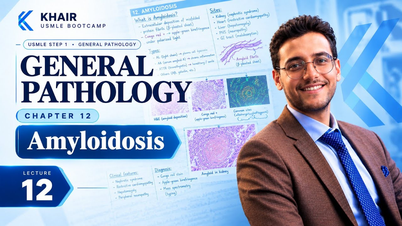 GENERAL PATHOLOGY 11 (Amyloidosis) | DR. KHAIR USMLE STEP 1 