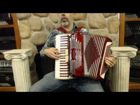 7955 - Candy Stripe Camerano Piano Accordion LM 41 120 $799