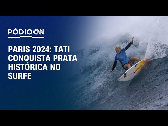 Paris 2024: Tati conquista prata histórica no surfe | LIVE CNN