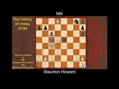 Staunton Howard vs NN  #The history of chess #194
