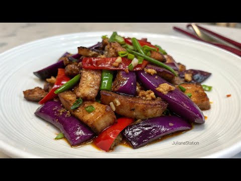 Chinese Eggplant Stir-Fry with Pork & Garlic Oyster Sauce | Easy & Flavorful Recipe
