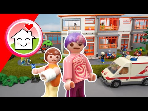 Playmobil Familie Hauser - Ferienbeginn mit Krankenhaus - Anna und Lena Kinderklinikgeschichten