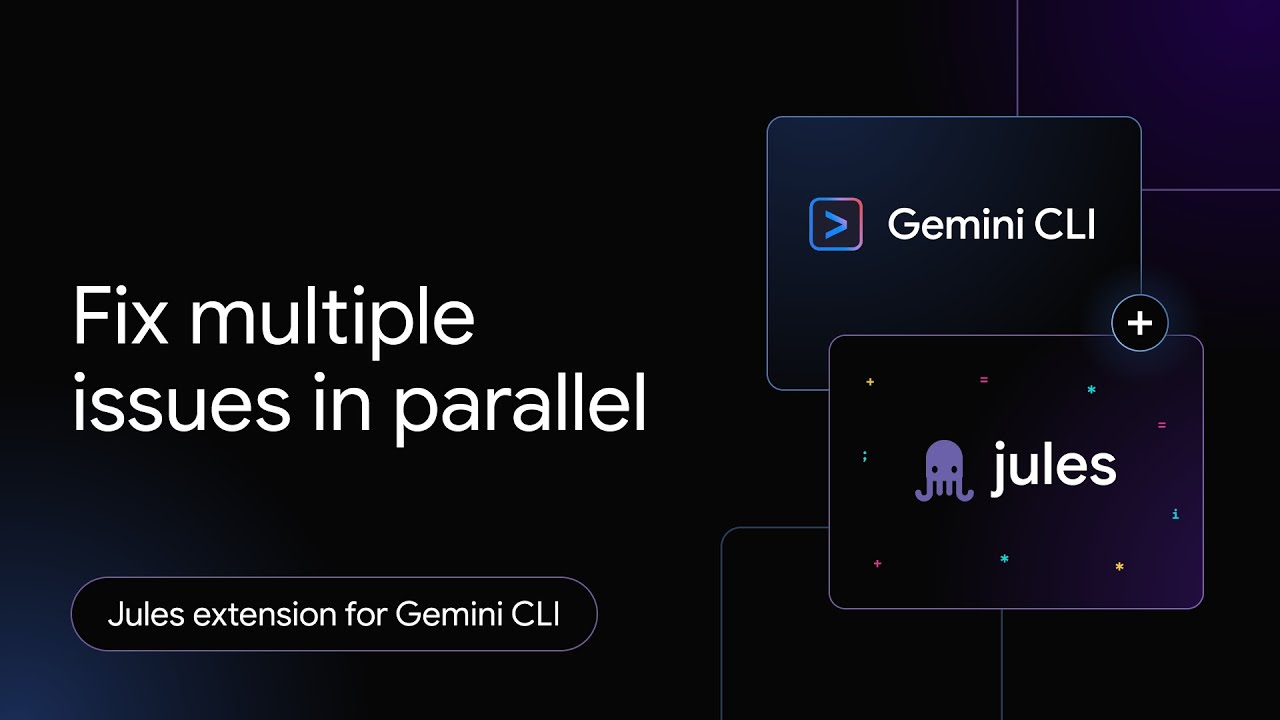 A YouTube video on how to fix multiple GitHub issues at once using the Jules extension for Gemini CLI
