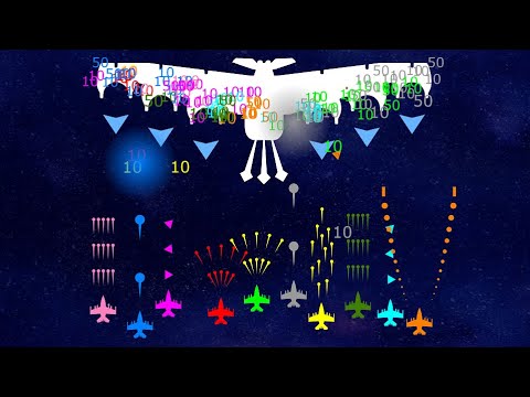 Marble Space Shooter [10 Fighters VS. Bosses] - Marble Race in Algodoo