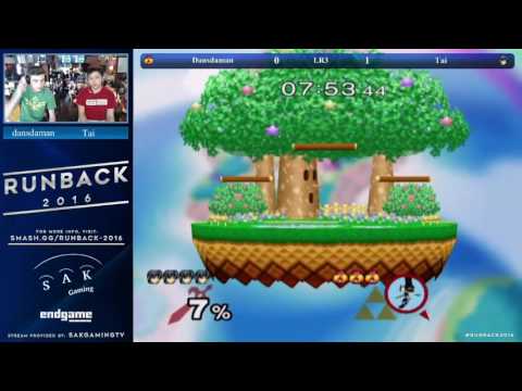 Runback 2016 Melee Singles Pro LR3 - Dansdaman (SheiK) vs Tai (Marth)