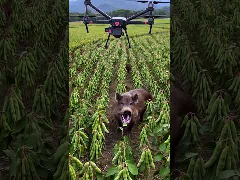 Wild boars are rampant and destroying crops#farm #farming  #satisfying #farmer #nature