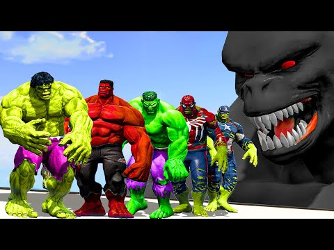 HULK SMASH | Black Hulk 2099 vs Spider Hulk vs Red Hulk vs Incredible Hulk - What If