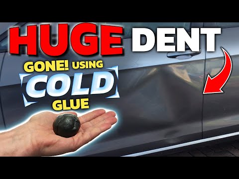 Fixing a HUGE DENT with COLD GLUE!