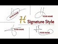Signature tutorial ✍ | Simple tips for H signature | @AnupCalligraphy #signature #signaturestyle