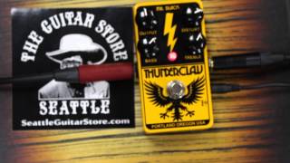 Video thumbnail for MR. Black Thunderclaw Distortion Pedal by www.seattleguitarstore.com by Quimper Sound Records and Guitars