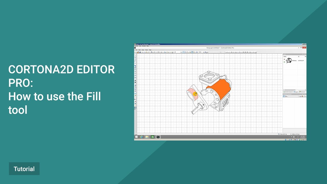 Cortona2D Editor Pro Tutorial. How to use the Fill tool.