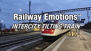 🚆 4K Riding the extended line of Switzerlands tilting train (Switzerland | IC5 Rorschach - Zürich)