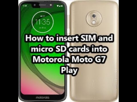 How to insert SIM and micro SD cards into Motorola Moto G7 Play