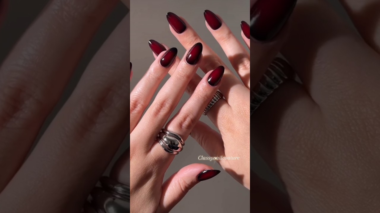 Vampy aura nails. #classynailcouture #viralshort #trandingshort #ytshorts #nailart