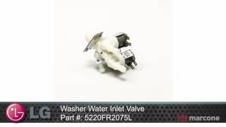 LG Washer Water Inlet Valve Part #: 5220FR2075L