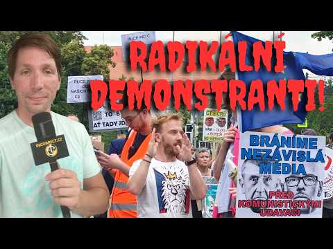 Demonstrace u České televize: instrukce zaměstnancům, nálepky kolaborantů, ČT pod palbou