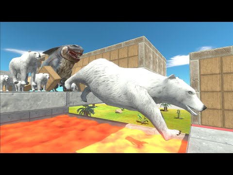 The challenge of jumping over lava - Animal Revolt Battle Simulator