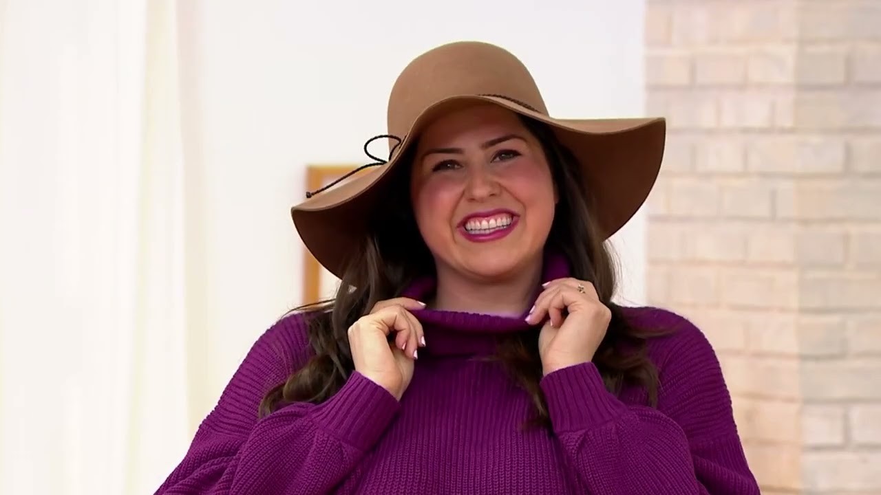 Watch Belle by Kim Gravel Ribbed Turtleneck Sweater Dress on QVC now Belle by Kim Gravel Ribbed Turtleneck Sweater Dress on QVC