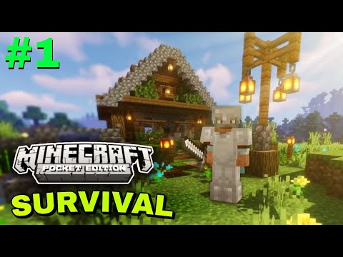 The GsN - Minecraft PE Survival Series EP -1 In Hindi | MCPE Survival Gameplay Day 1 #minecraftsurvival