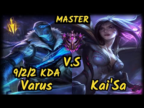 PNG Grevthar (VARUS) vs KAI'SA - 9/2/2 KDA BOTTOM ADC GAMEPLAY - BR Ranked MASTER
