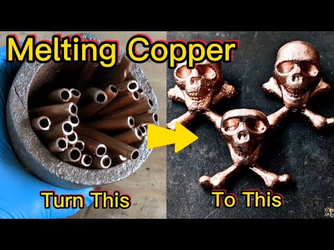 Melting Copper - Scrapping Copper - PURE Copper Skulls (FREE Copper)