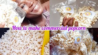 How to make commercial popcorn|| best popcorn recipe #popcorn #smallbusiness #reciepe #yummypopcorn