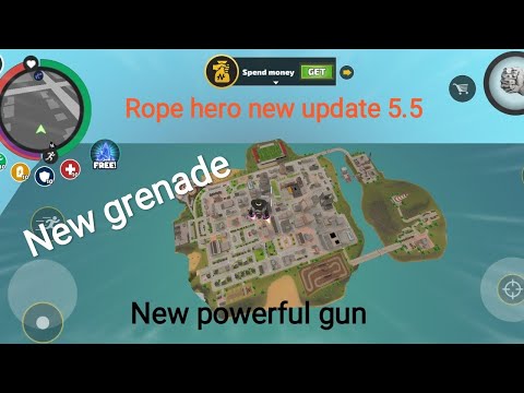 Rope hero vice town new update v.5.5/new gun/ new mission/ new grenade. Rope hero vice town gameplay