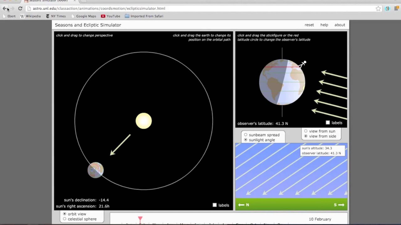 Introductory Astronomy: Causes of the Seasons