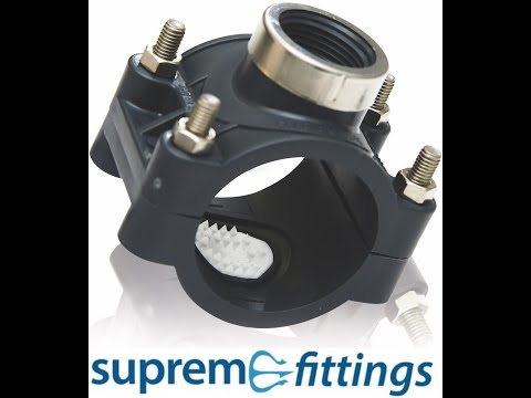 Supreme fittings PP Clamp saddles PN16 ( anti rotation pipe) 100% made in Italy with driller