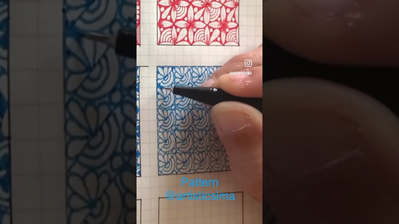 Zentangle pattern #arttutorial #tutorial #zentangle #pattern #artvideo #zentanglepattern #doodle