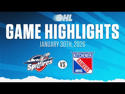 OHL Highlights: Windsor Spitfires @ Kitchener Rangers, Jan 30, 2026