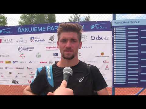 Patrik Rikl po vítězství v 1. kole kvalifikace na ATP Challenger Poprad