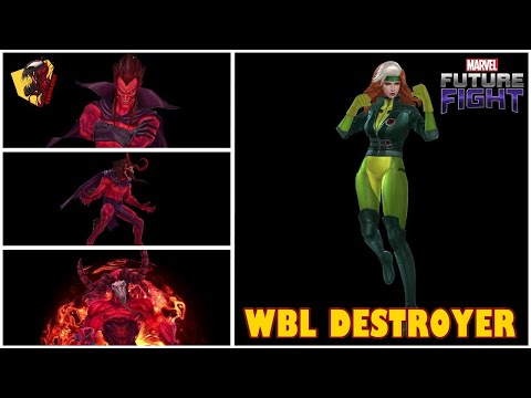 MARVEL FUTURE FIGHT - ROGUE EASILY DESTROYS HIGH LEVEL WBL MEPHISTO