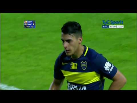 Gol de Pavón (1-2) / Sevilla 3-4 Boca Juniors - Amistoso internacional