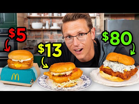 Cheapest vs. Most Expensive vs. Homemade Fish Sandwich Challenge