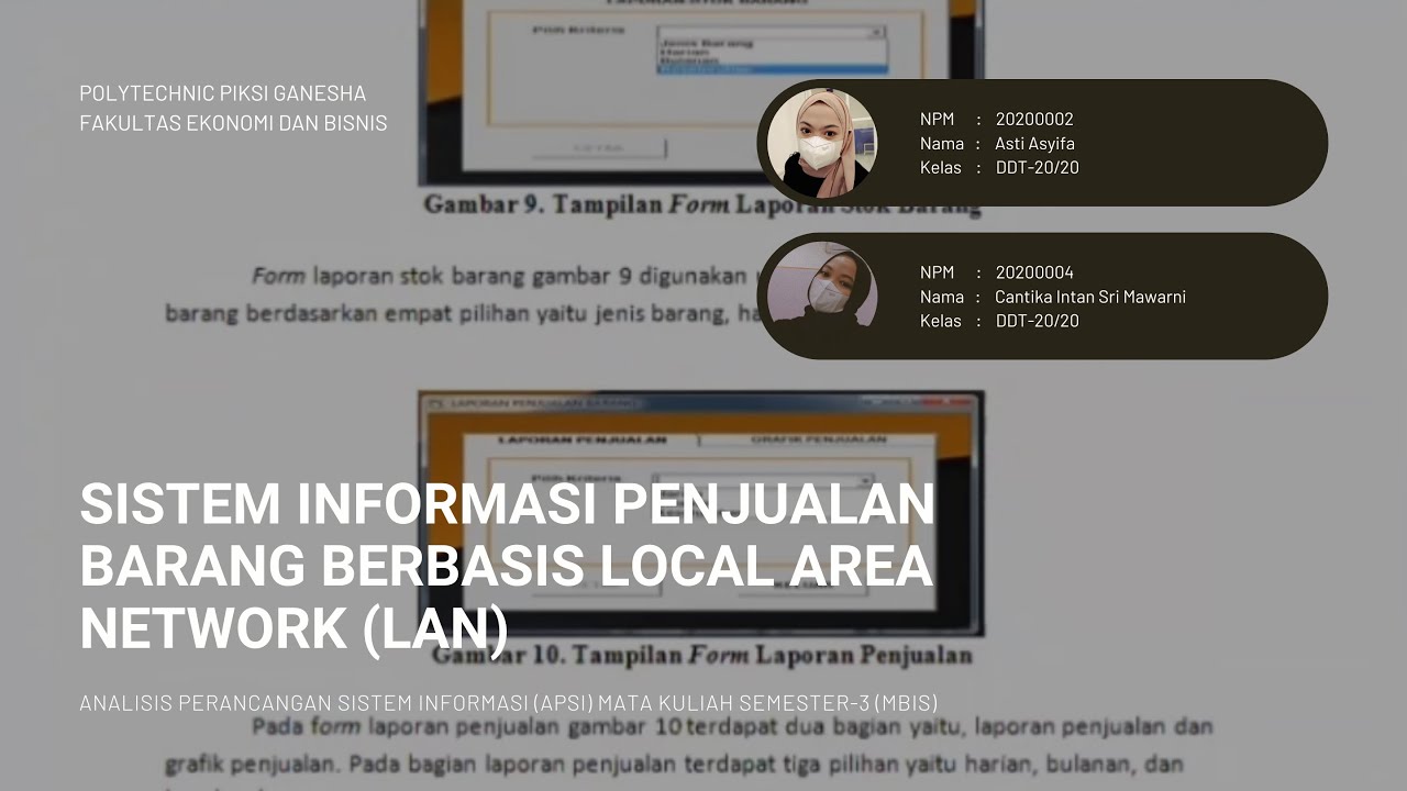 SISTEM INFORMASI PENJUALAN BARANG BERBASIS LOCAL AREA NETWORK (LAN) | TUGAS AKHIR SEMESTER - APSI
