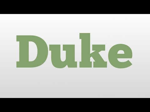 Duke meaning and pronunciation