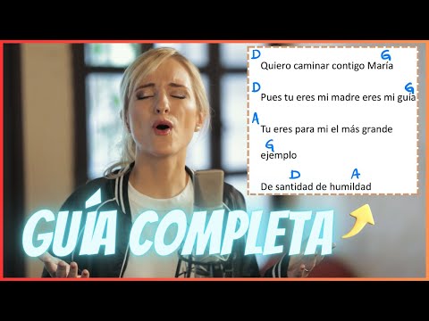 ✅ Cómo Tocar CONTIGO MARÍA en GUITARRA - Athenas | Música Católica | LETRA Y ACORDES GUÍA COMPLETA