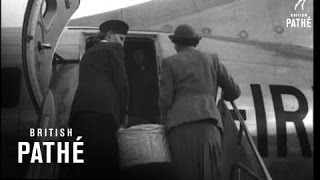 Princess Anne Of Bourbon Parma Leaves For Copenhagen Wife Of Ex-King Michael Of Roumania (1949)